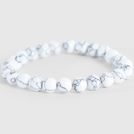 LBO - Bracelet Perles 8mm Blanc