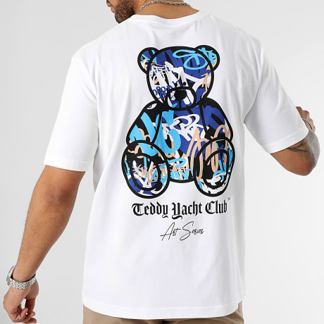 Teddy Yacht Club - Tee Shirt Oversize Large Art Serie Blauw Wit