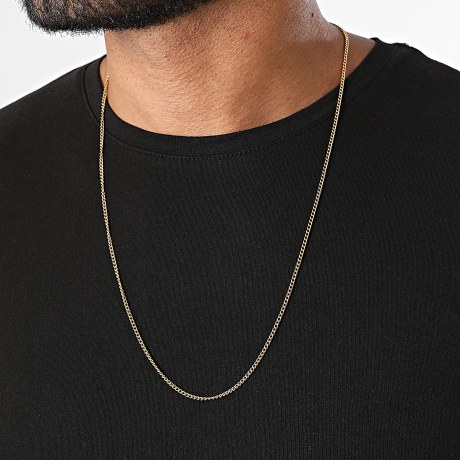 LBO - Colar de corrente de 2,5 mm em ouro com curvatura