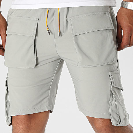 Fusional - Pantalones cortos cargo grises