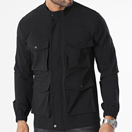 Fusional - Chaqueta negra con cremallera