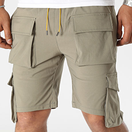Fusional - Pantalones cortos cargo caqui verdes