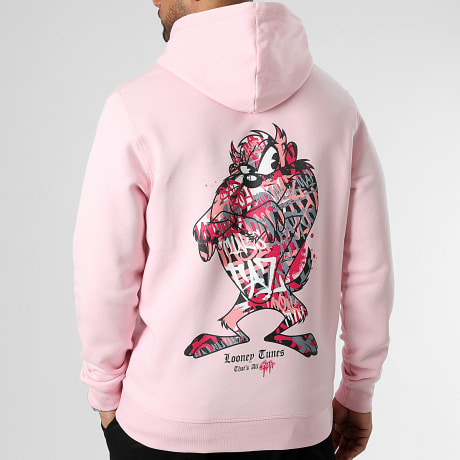 Looney Tunes - Sweat Capuche Taz Graff Pink Rose