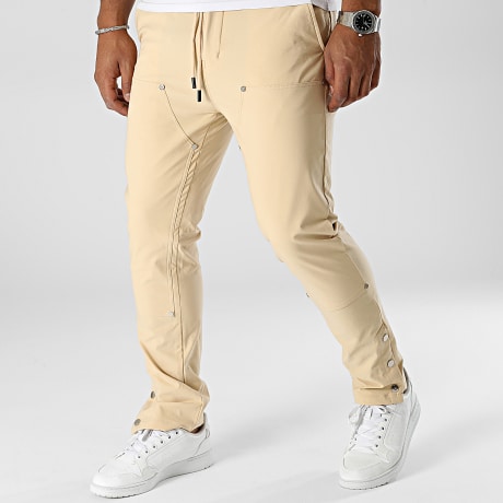 Fusional - Pantalones de chándal beige
