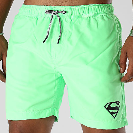 Superman - Superman Logo Badeshorts Fluo Grün Schwarz