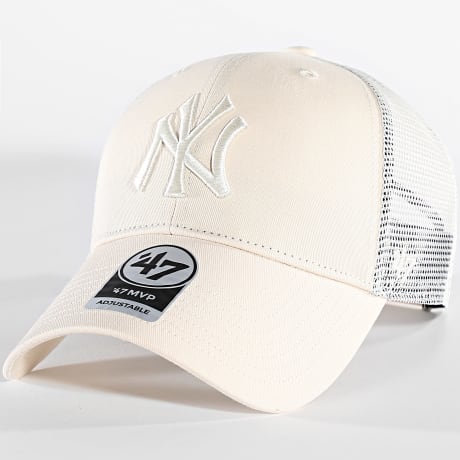 '47 Brand - MVP Trucker Cap New York Yankees Beige Blanco