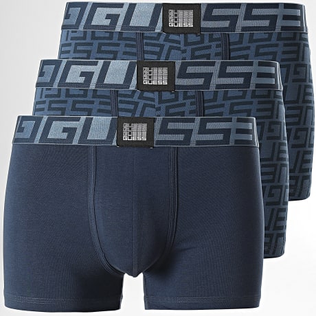 Guess - Set van 3 marineblauwe boxershorts U3BG01