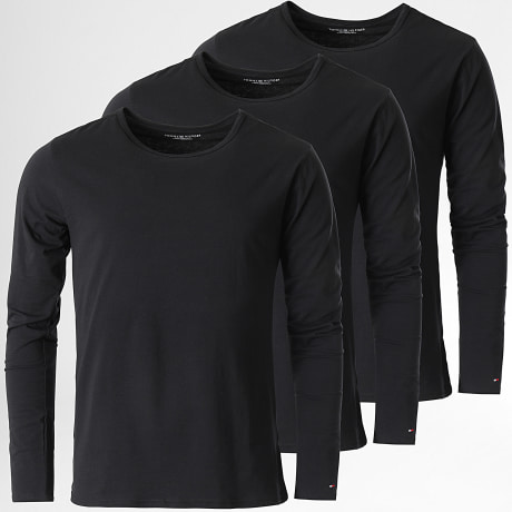 Tommy Hilfiger - Lot De 3 Tee Shirts Manches Longues 3022 Black