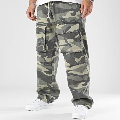 Fins de Séries - Pantalón cargo de camuflaje verde caqui