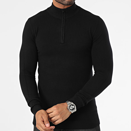 Fusional - Jersey negro con cremallera