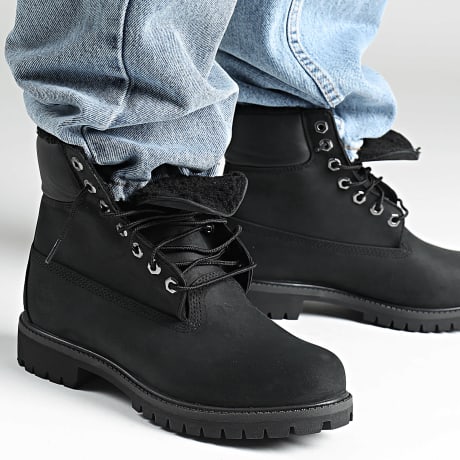 Timberland - Botas Timberland Interieur Sherpa Premium 6 Pulgadas Impermeable A2E2P Negro Nubuck