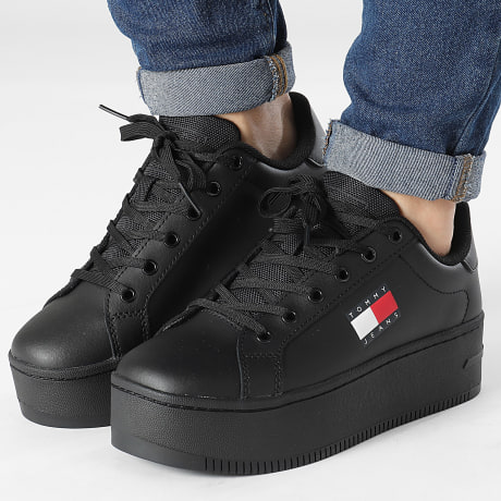 Tommy Jeans - Baskets Femme Flatform Essential 2518 Black