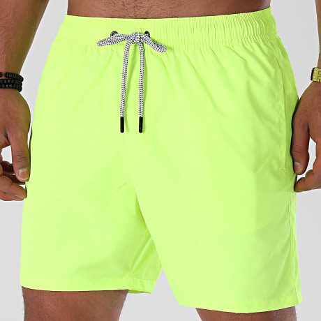 LBO - Pantalón Corto de Baño Liso 0300 Amarillo Flúor