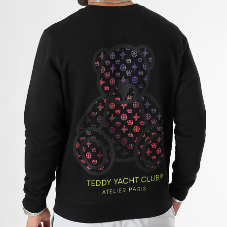 Teddy Yacht Club - Street Couture Crewneck Sweat Top Kleurverloop Zwart