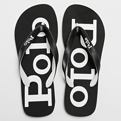 Polo Ralph Lauren - Chanclas Bolt Blanco Negro