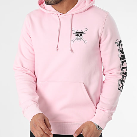 One Piece - Sudadera con capucha Mugiwara Colors Rosa Negro