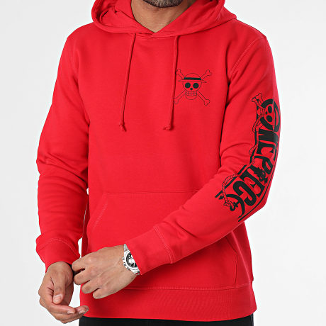 One Piece - Mugiwara Colors Sudadera con capucha Rojo Negro