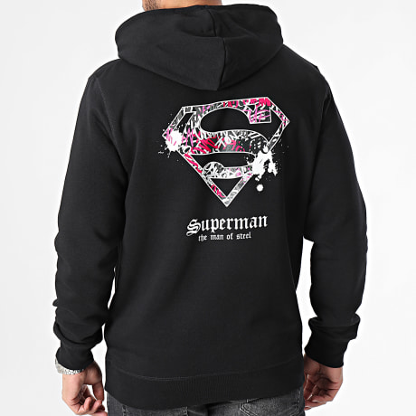 Superman - Superman Logo Graffiti Kapuzenpullover Schwarz