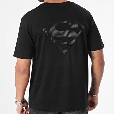 Superman - T-Shirt Oversize Superman Logo Carbon Schwarz