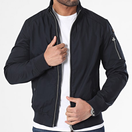 Schott NYC - Kenny SLIM FIT Navy Rits Jas