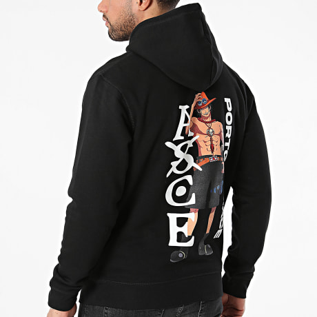 One Piece - Sudadera negra con capucha Tattoo