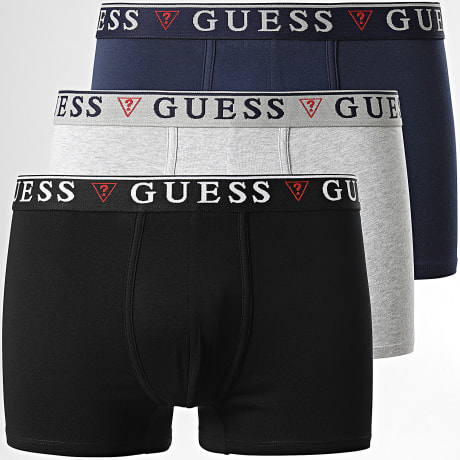 Guess - Set van 3 boxers U97G01-KCD31 Zwart Navy Grijs Heather