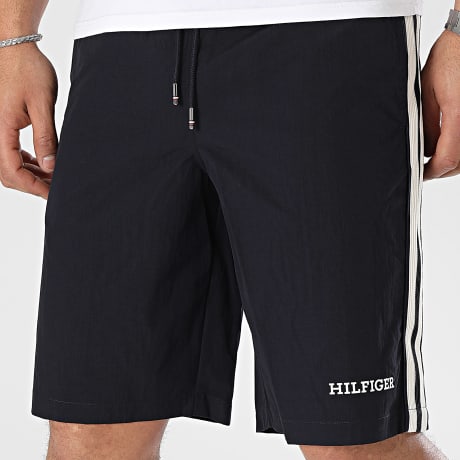 Tommy Hilfiger - Short Jogging A Bandes Track 4499 Bleu Marine Foncé