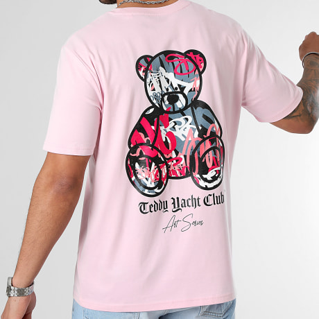 Teddy Yacht Club - Tee Shirt Oversized Art Serie Roze