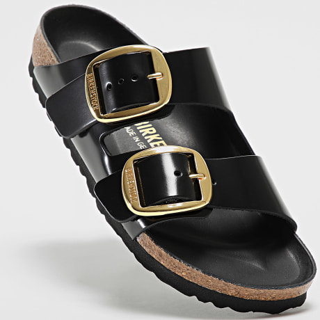 BIRKENSTOCK - Sandalias de mujer Arizona Big Buckle High Shine Negro