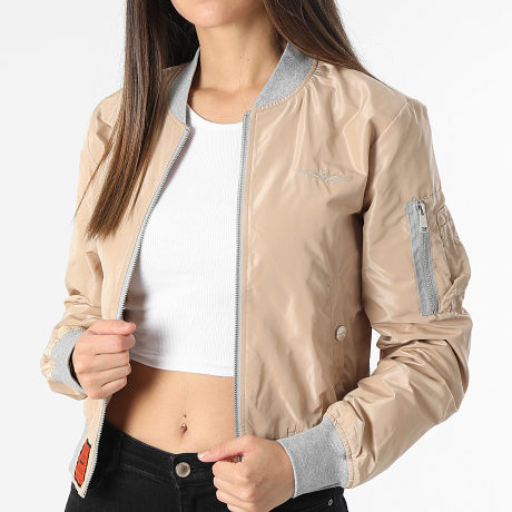 Bombers Original - Cazadora Bomber MA1 Beige, Mujer