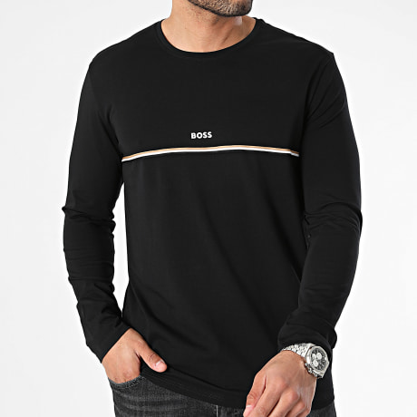 BOSS - Tee Shirt Manches Longues Unique 50515378 Noir