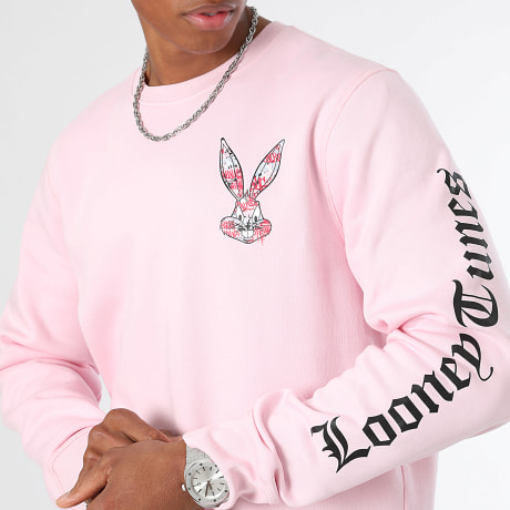 Looney Tunes - Sweat Ronde Hals Bugs Bunny Roze Minimal Rose