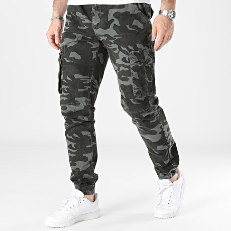 Fusional - Pantalón Cargo Camuflaje Gris Carbón