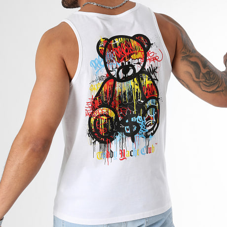 Teddy Yacht Club - Débardeur Art Series Dripping Blanc