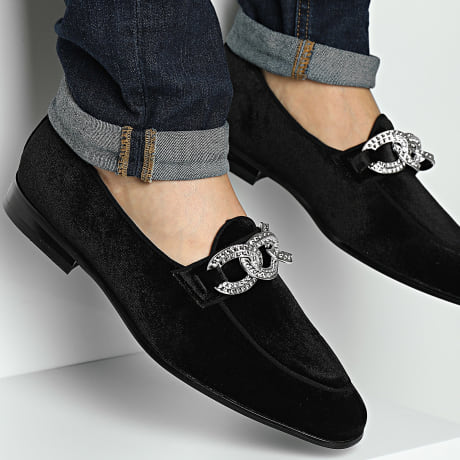 Fins de Séries - Mocasines Negro Plata