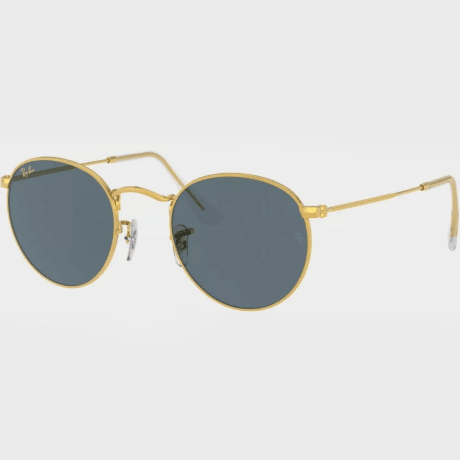 Ray-Ban - Occhiali da sole tondi in metallo RB3447 Doré Gris