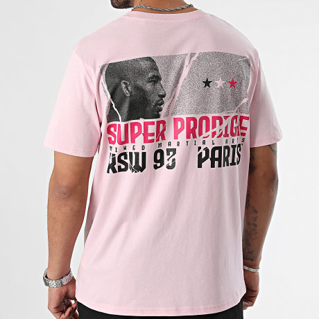 Super Prodige - Camiseta oversize grande KSW 93 rosa