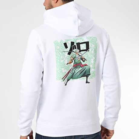 One Piece - Zoro Graf Sudadera con Capucha Blanca
