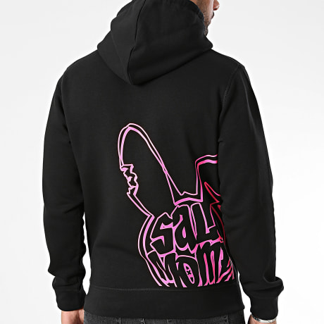 Sale Môme Paris - Sudadera Half Rabbit Negro Rosa Fluo