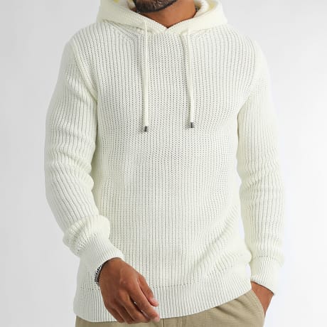 Fins de Séries - Mesh Hooded Sweater 0519 Ecru