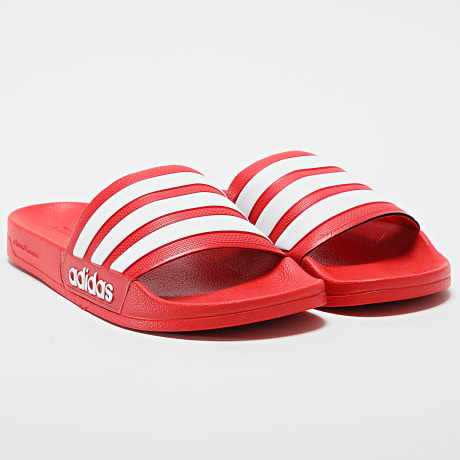 Adidas Sportkleding - Claquettes Adilette Douche GZ5923 Levendig Rood Wolk Wit