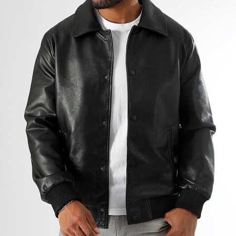Premium Basics - Chaqueta De Cuero Sintético 1162 Negro