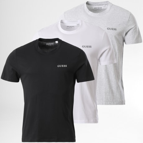 Guess - Lot De 3 Tee Shirts U4YG52-KCAM1 Noir Blanc Gris Chiné