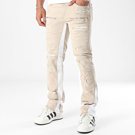 Fins de Séries - Vaqueros Flare Beige Oscuro