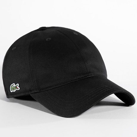 Lacoste - Casquette Side Logo Brodé Crocodile Noir