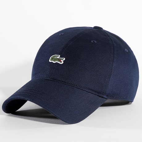 Lacoste - Casquette Center Logo Brodé Crocodile Bleu Marine