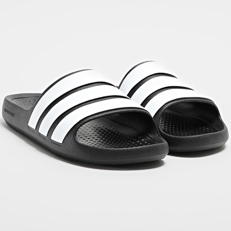 Adidas Sportkleding - Adilette Flow Glijbaan IF4134 Zwart Wit