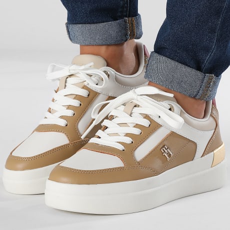 Tommy Hilfiger - Baskets Femme Lux Hardware Court 7997 Classic Khaki