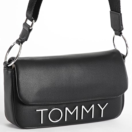 Tommy Jeans - Sac A Main Femme Bold Elongated Flap Cross 6258 Noir