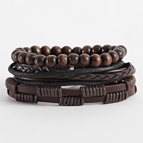 Frilivin - Lot De 3 Bracelets 324 Marron